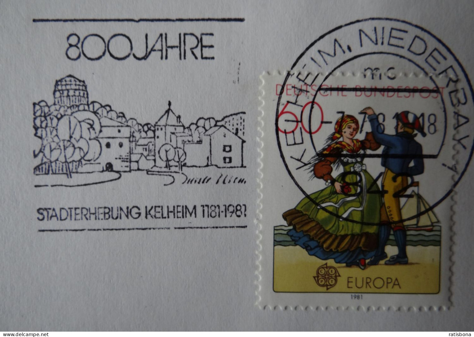 8420 Kelheim - 800 Jahre Stadterhebung Kelheim 1181-1981 - Werbestempel 1981 - Máquinas Franqueo (EMA)