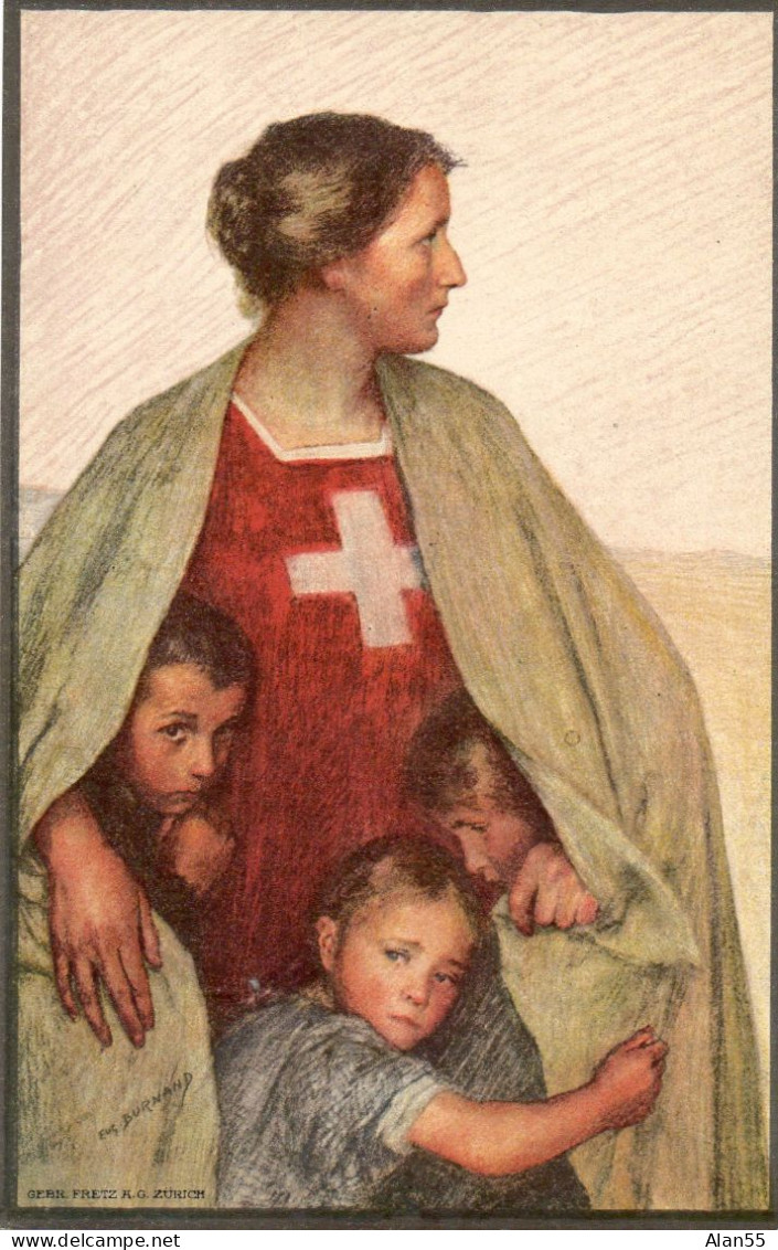 SUISSE.1917. ENTIER  POSTAL OBLITERE.CROIX-ROUGE. »HENRI DUNANT ». - Red Cross