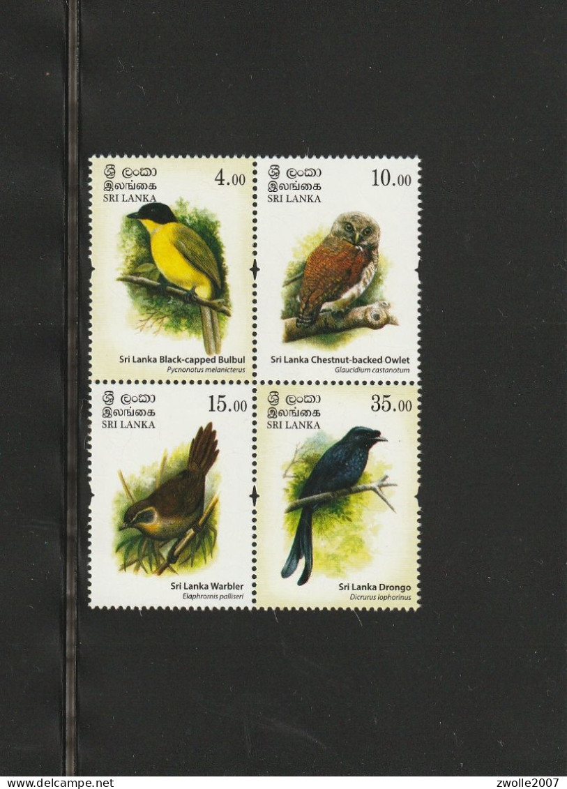 Sri Lanka 1987 Birds In Blok Of 4 MNH - Sri Lanka (Ceylon) (1948-...)