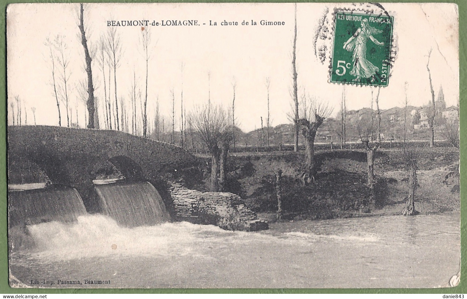 CPA - TARN ET GARONNE - BEAUMONT DE LOMAGNE - LA CHUTE DE LA GIMONE - Beaumont De Lomagne