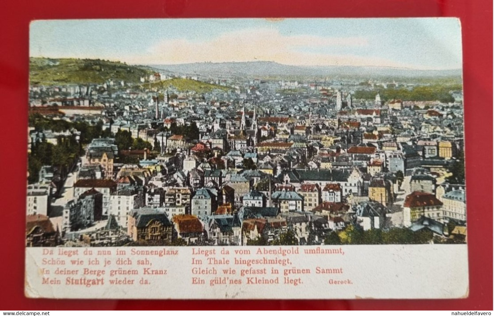 CPA Circulée Avec Timbre Du Deutches Reich 1908 - STUTTGART - Stuttgart
