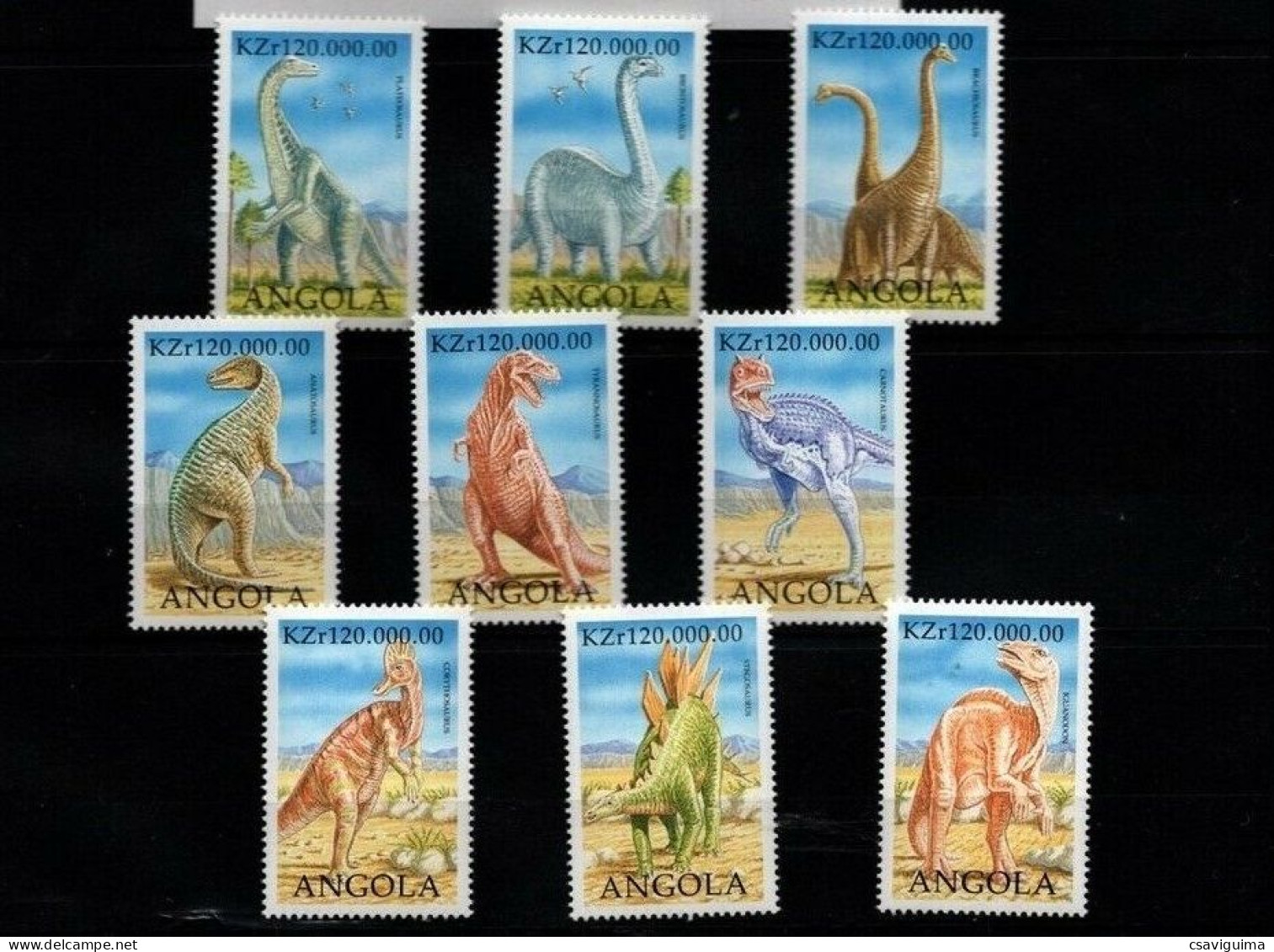 Angola - 1998 - Prehistorics - Yv 1205/13 (from Sheet) - Prehistorisch