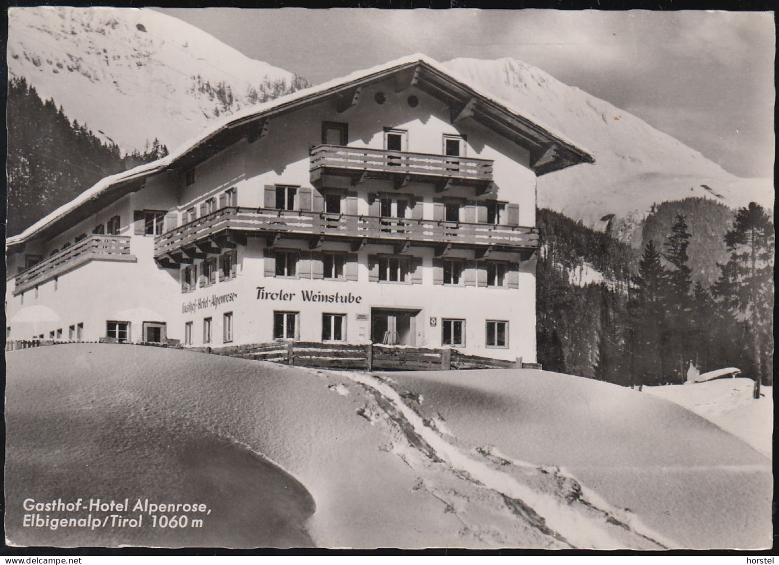 Austria - 6652 Elbigenalp - Gasthof Mit Tiroler Weinstube - Hotel Alpenrose Im Schnee - Nice Stamp - Lechtal