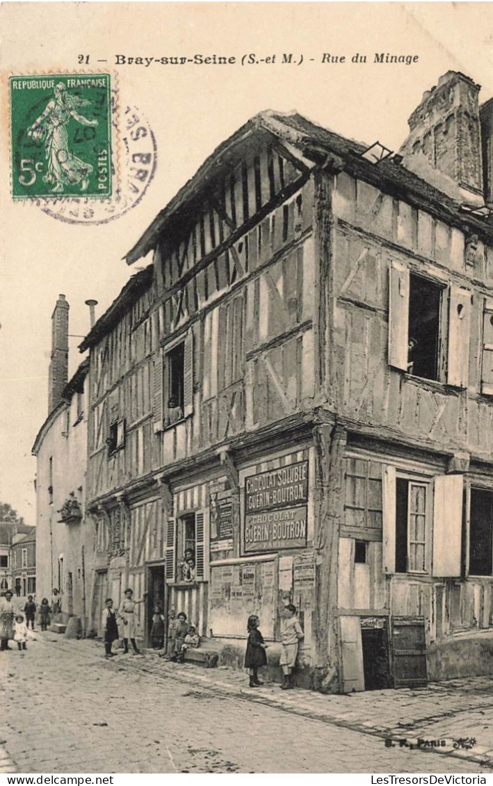 FRANCE - Bray Sur Seine (S Et M) - Vue Sur Une Rue De Minage - Vue Générale - Animé - Carte Postale Ancienne - Bray Sur Seine