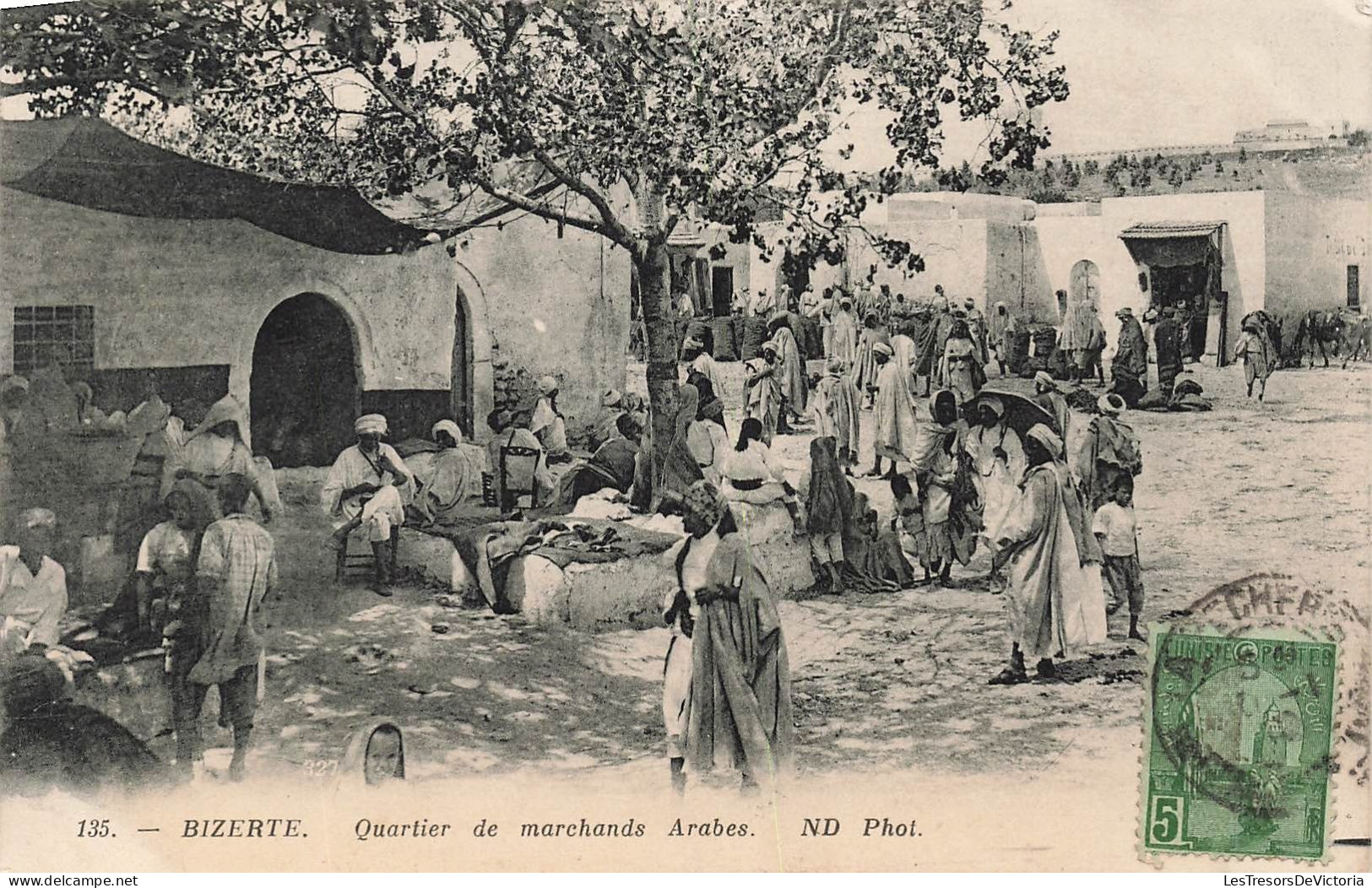 TUNISIE - Bizerte - Vue Sur Le Quartier De Marchands Arabes - ND Phot - Animé - Carte Postale Ancienne - Tunisia