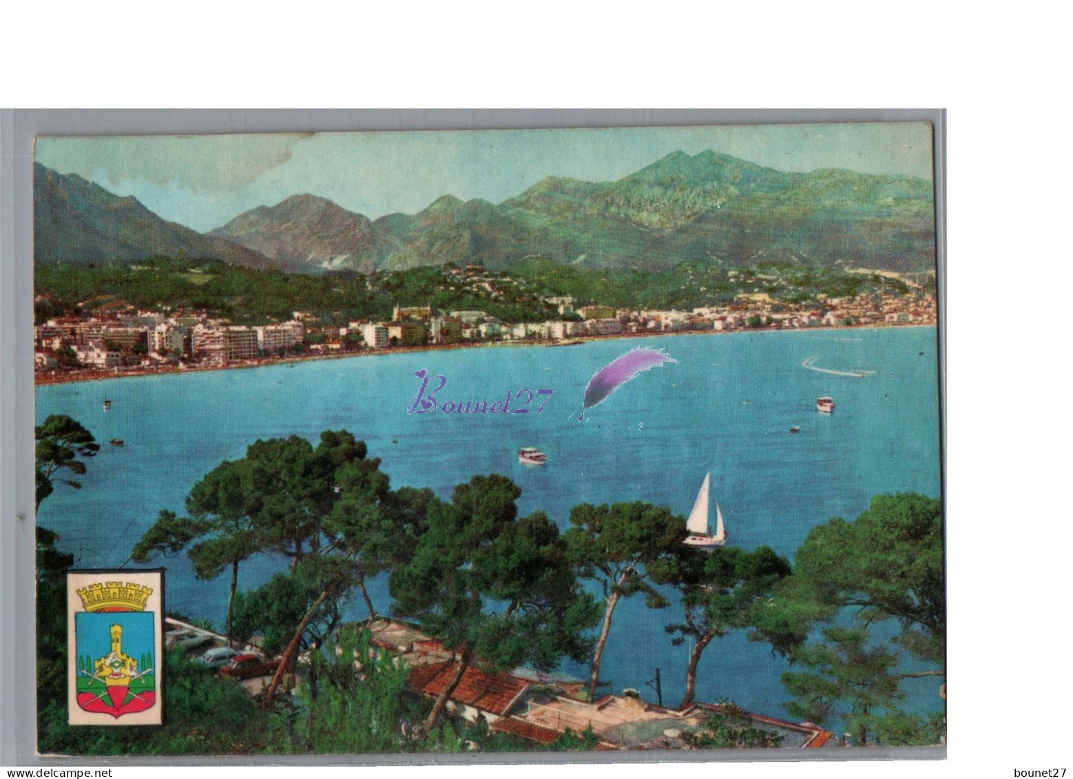 ROQUEBRUNE CAP MARTIN 06 - Vue Sur Roquebrune Plage Et Menton Prise De La Route Du Cap 1973 - Roquebrune-Cap-Martin