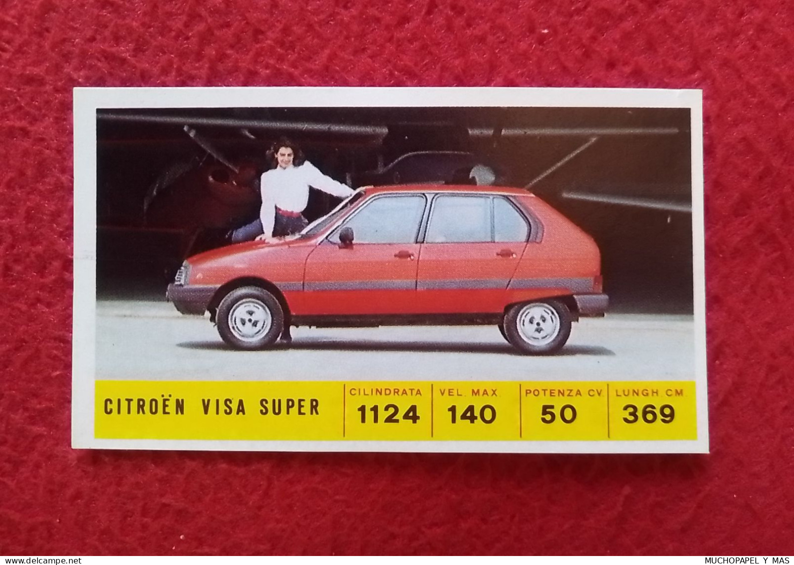 SPAIN ANTIGUO CROMO DE CROMOS DIDEC OLD COLLECTIBLE CARD CHROME CHROMO COCHE CAR VOITURE AUTO CITROËN VISA SUPER FRANCE - Andere & Zonder Classificatie