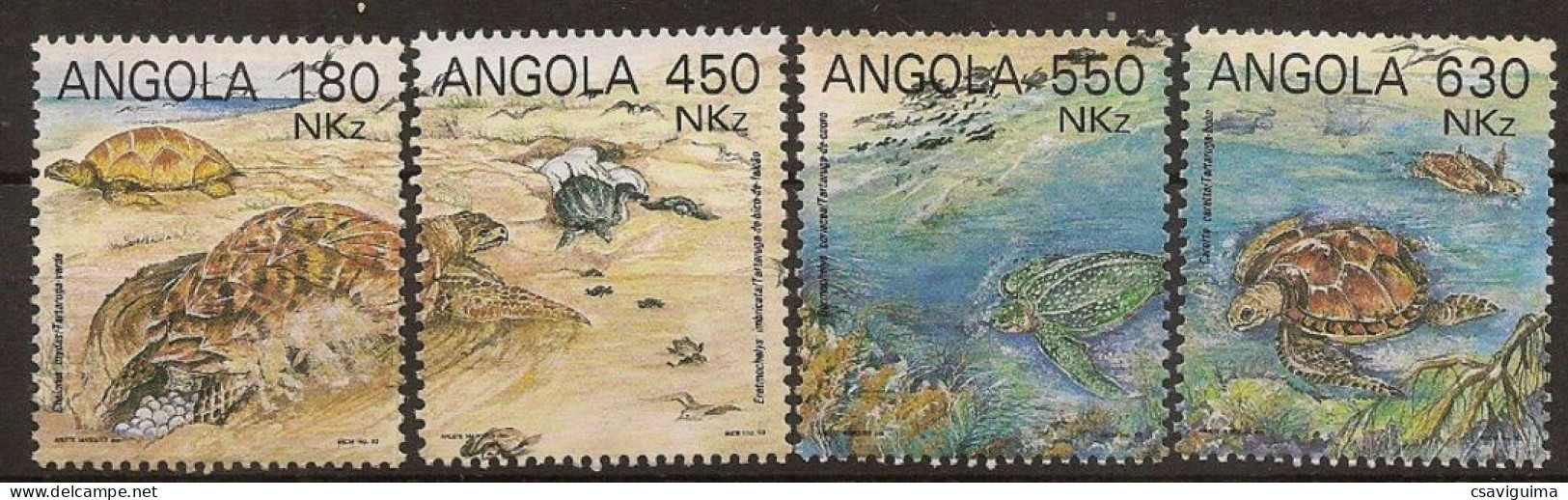 Angola - 1993 - Turtles - Yv 899/02 - Tortugas