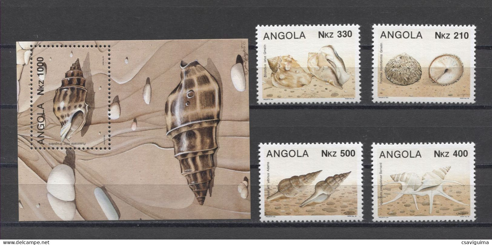 Angola - 1993 - Shell - Yv 884/87+ BF 14 - Schelpen