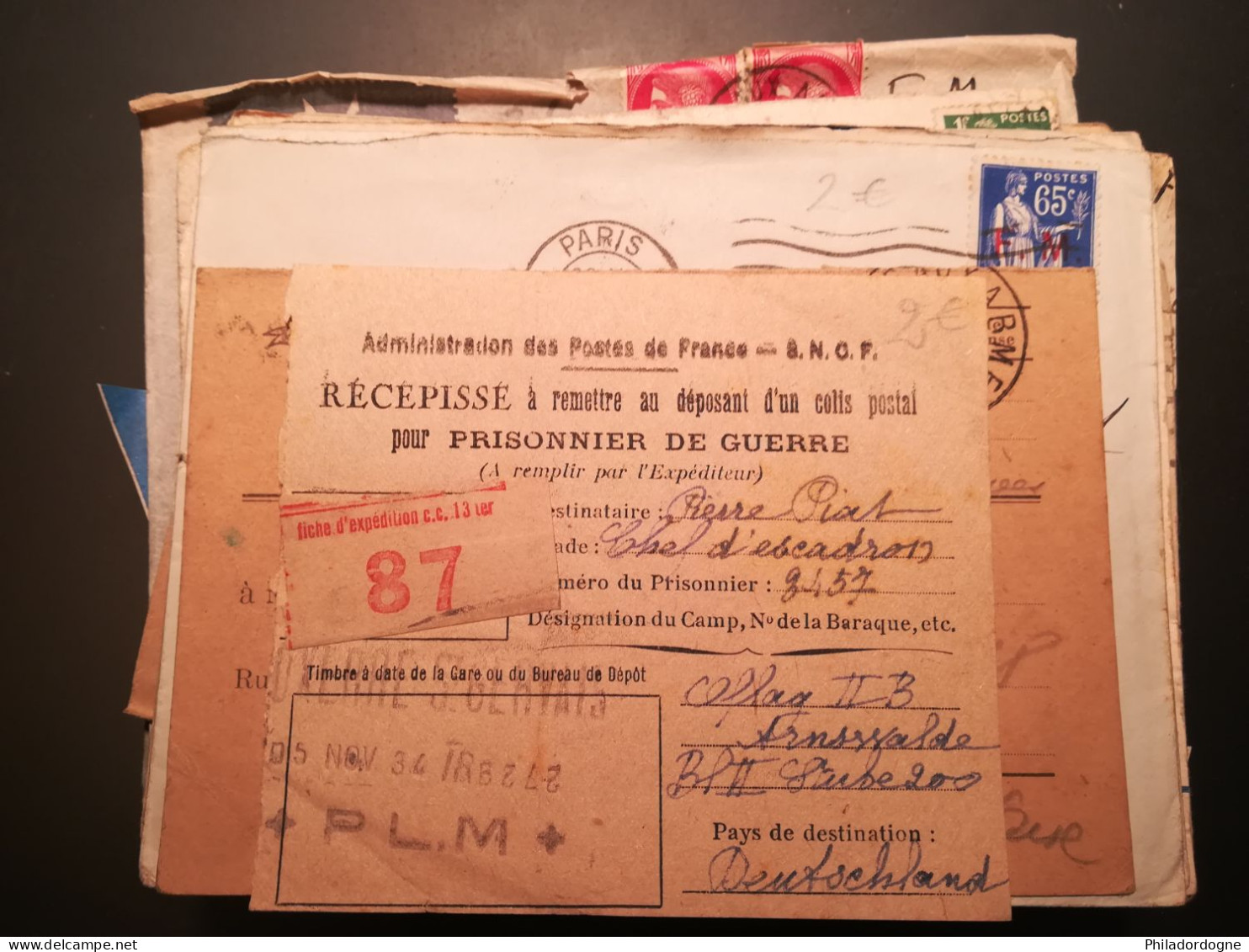 France - Lot De 83 Documents En FM Entre 1939 Et 1945 à Trier - Poids 246 Grammes - Guerre De 1939-45