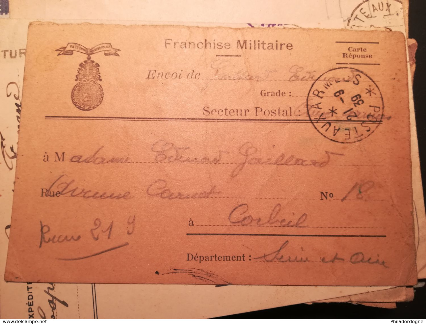France - Lot de 83 documents en FM entre 1939 et 1945 à trier - poids 246 grammes