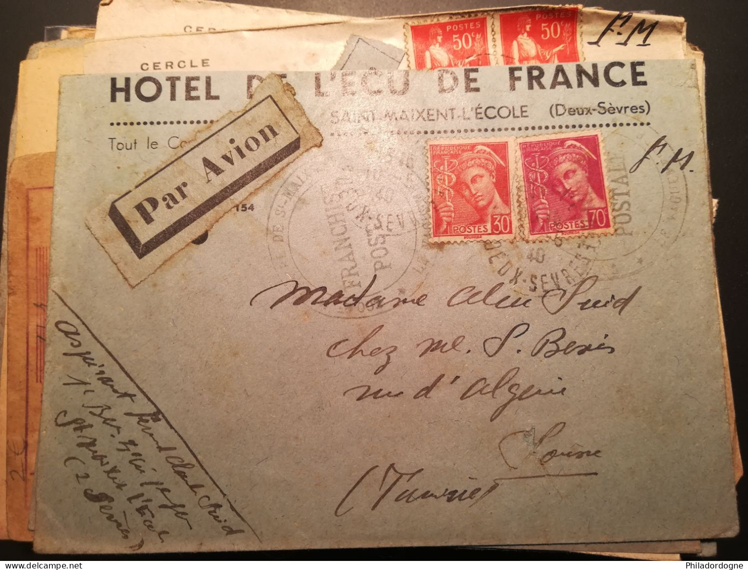 France - Lot de 83 documents en FM entre 1939 et 1945 à trier - poids 246 grammes