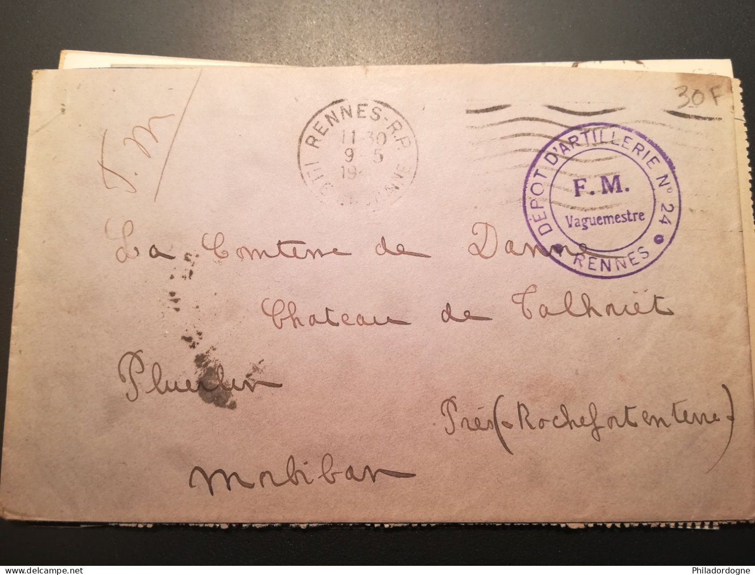 France - Lot de 83 documents en FM entre 1939 et 1945 à trier - poids 246 grammes