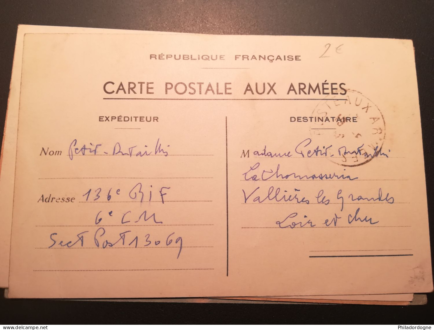 France - Lot de 83 documents en FM entre 1939 et 1945 à trier - poids 246 grammes