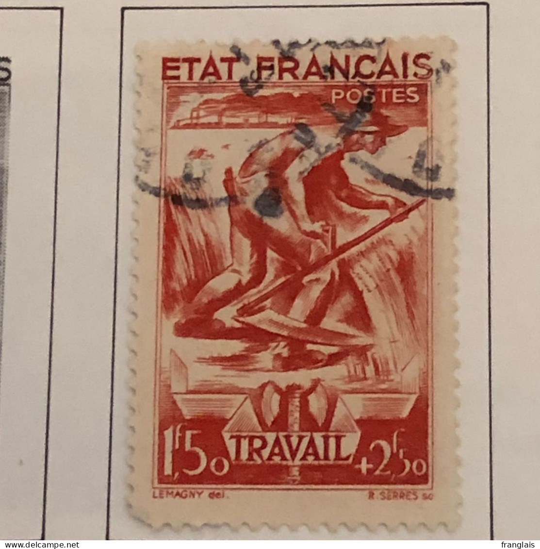 Timbre 577 Travail  Oblitéré Cote 20€ - Used Stamps