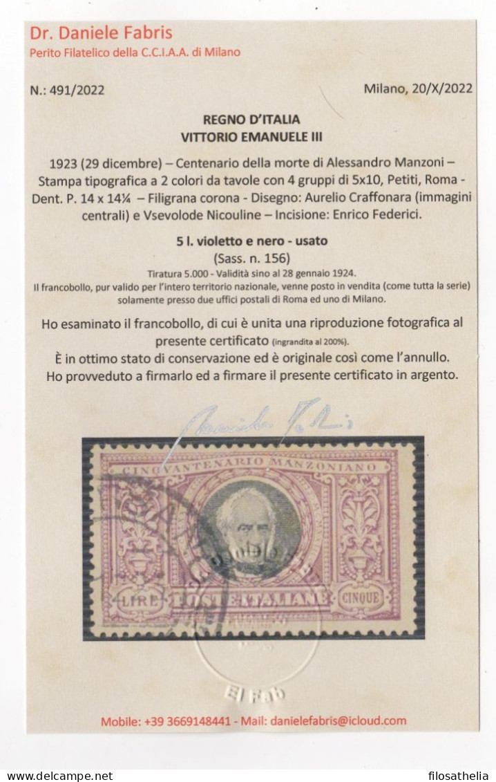 1862 Regno   Serie Manzoni - Afgestempeld