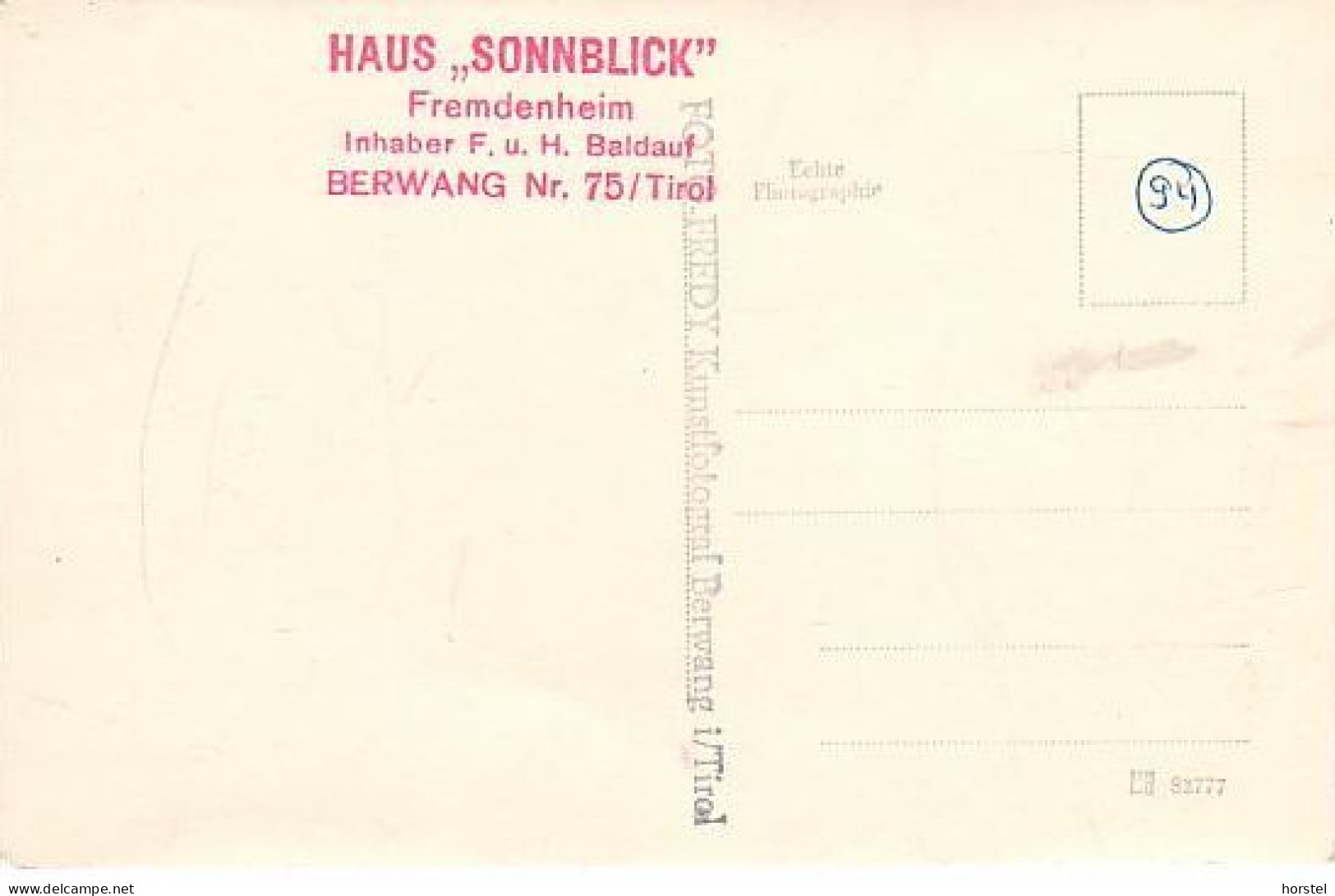 Austria - 6622 Berwang - Haus "Sonnblick" - Car - Opel Rekord P1 - Berwang