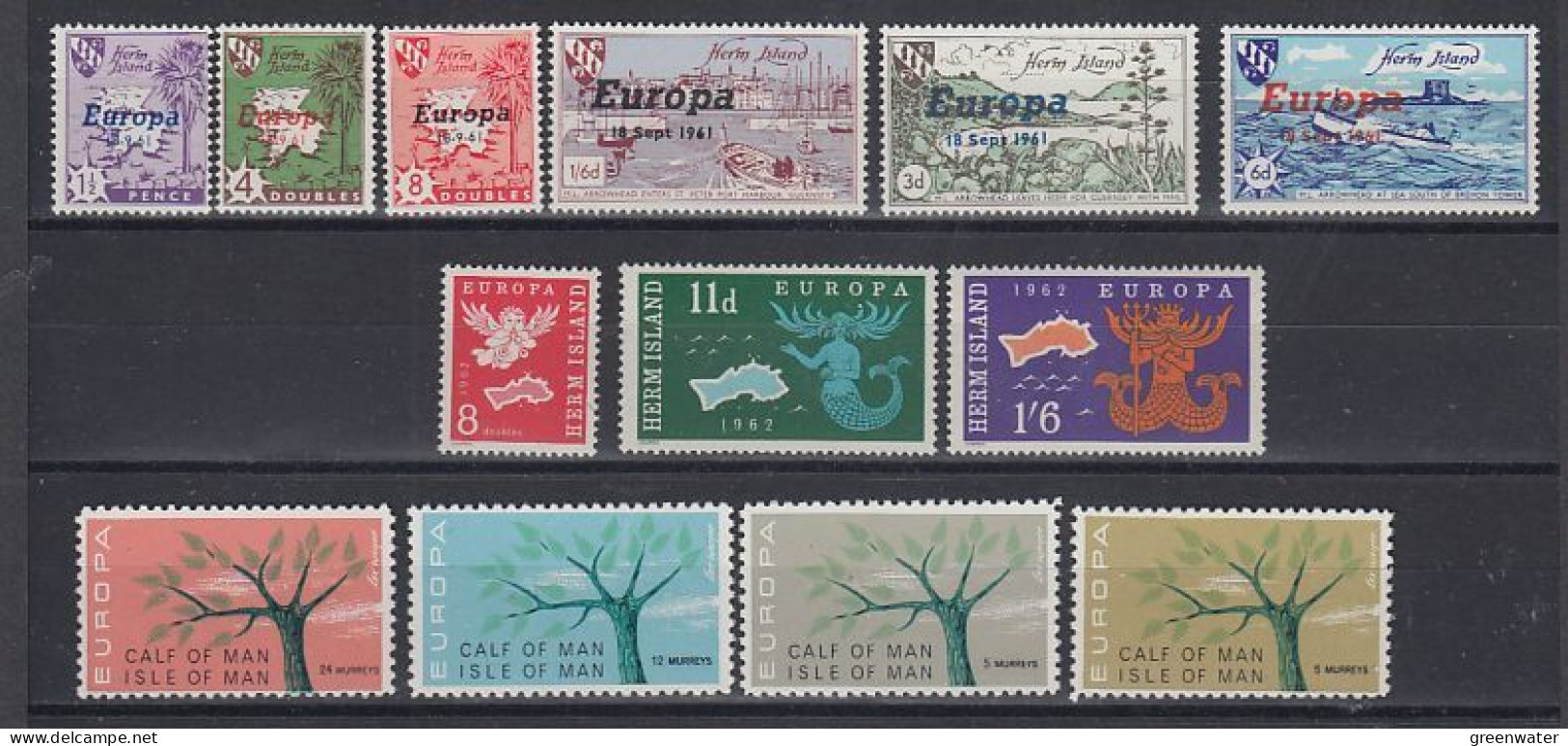 Europa Cept 1961/ 1962 Herm Island & Calf Of Man 4v (see Scan) ** Mnh (59619) - 1962