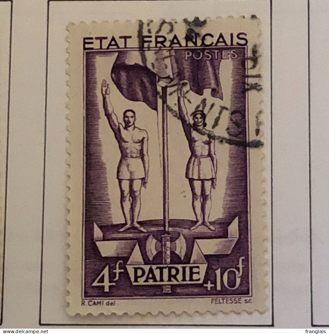 Timbre 579 Patrie, Oblitéré Cote 20€ - Usati