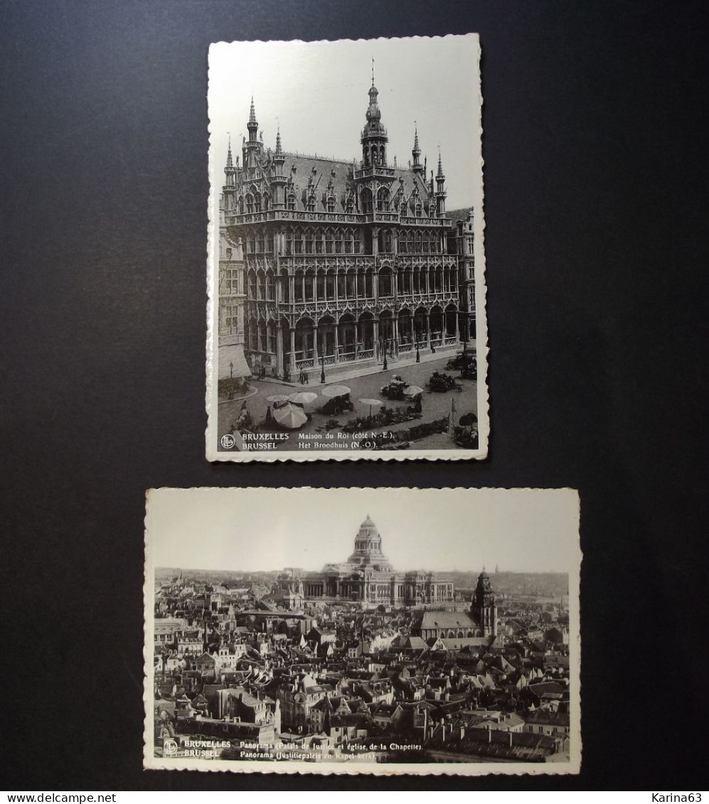 België - Belgique - Brussel  CPA  Maison Du Roi Het Broodhuis - Panorama Palais Justice église De La Chapelle Kapelkerk. - Monumenten, Gebouwen