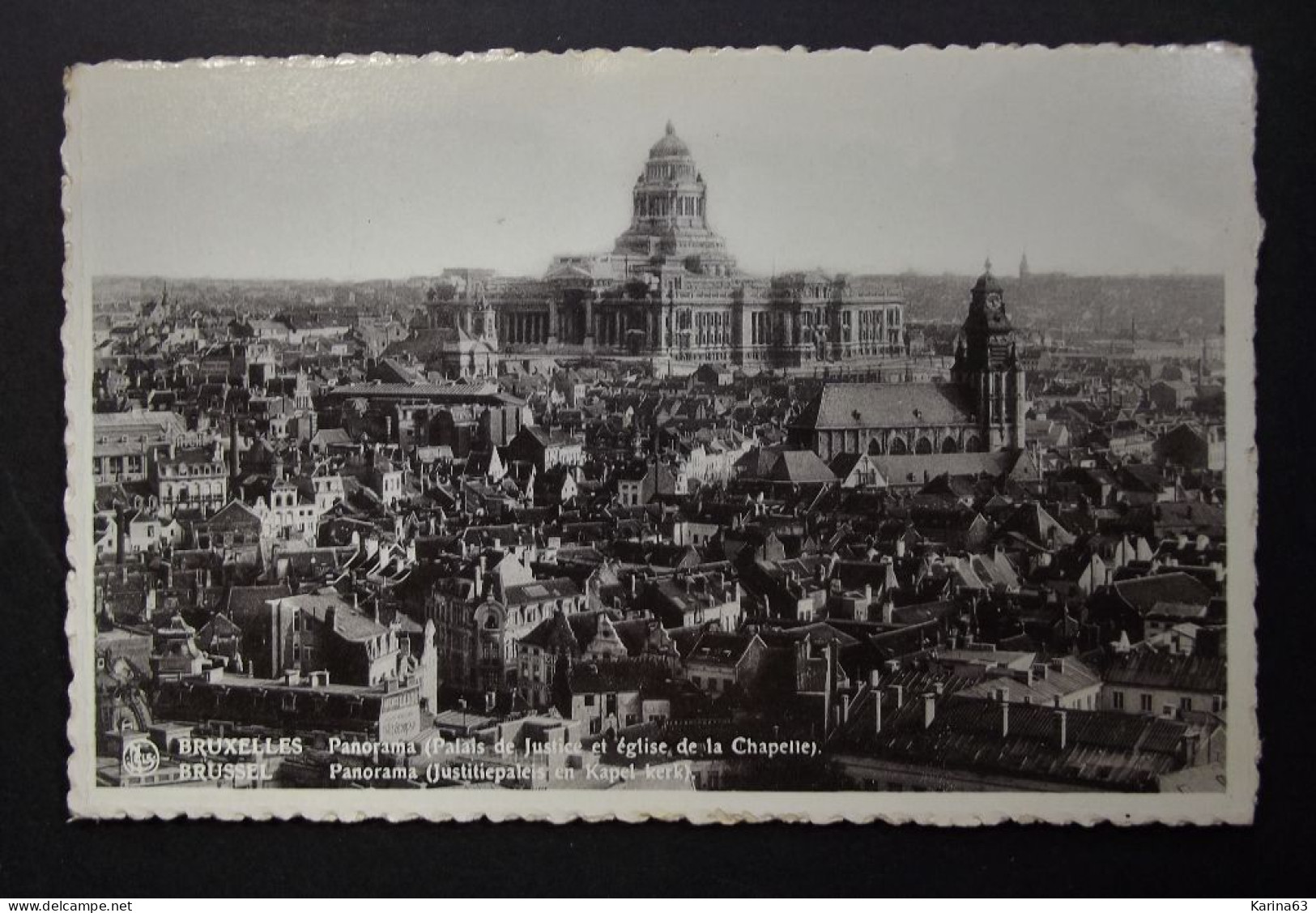 België - Belgique - Brussel  CPA  Maison Du Roi Het Broodhuis - Panorama Palais Justice église De La Chapelle Kapelkerk. - Monuments, édifices