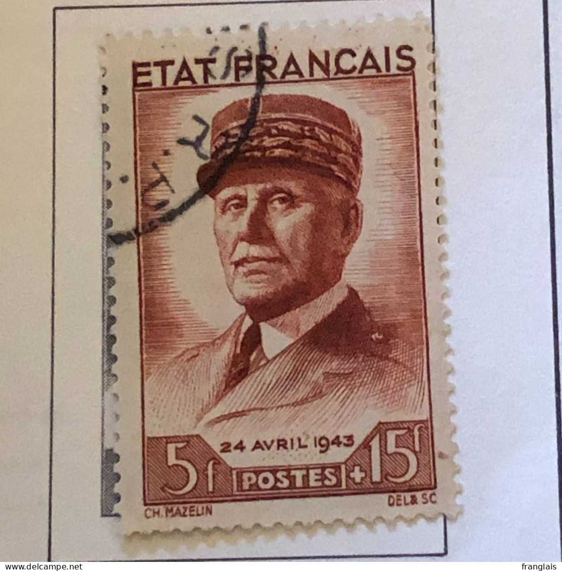 Timbre 580 Pétain, Oblitéré Cote 20€ - Oblitérés