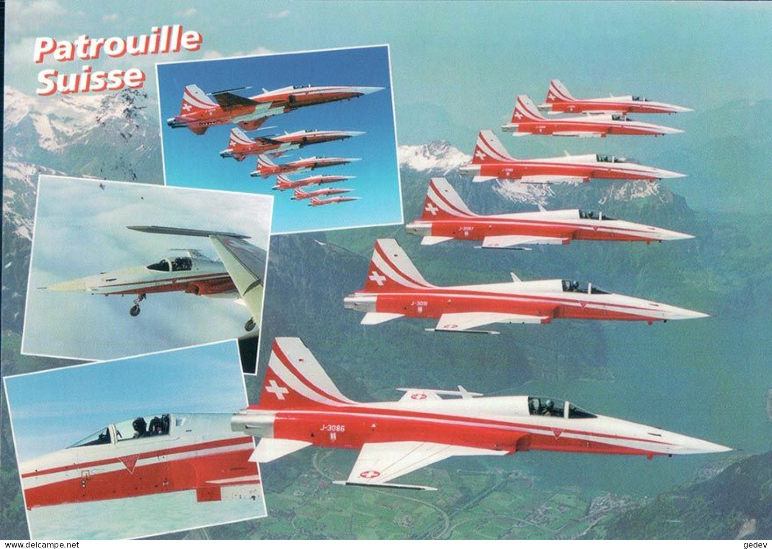 Armée Suisse, Patrouille Suisse Survolant Schattdorf, Avion F 5E Tiger (931) 10x15 - 1946-....: Ere Moderne