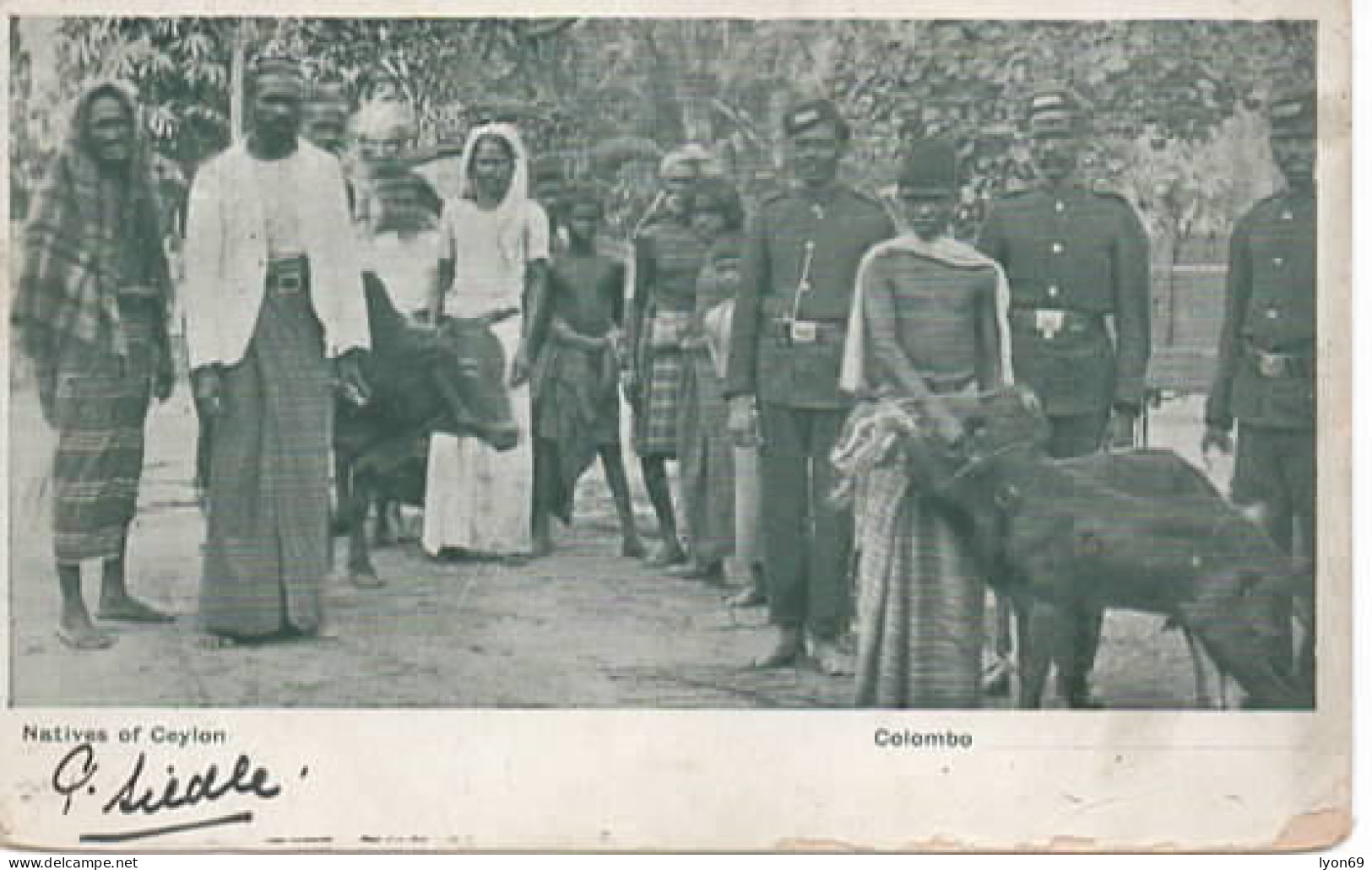 HONGCEYLAN  COLOMBO NATIVES DE CEYLAN OBLITERATION - Sri Lanka (Ceylon)