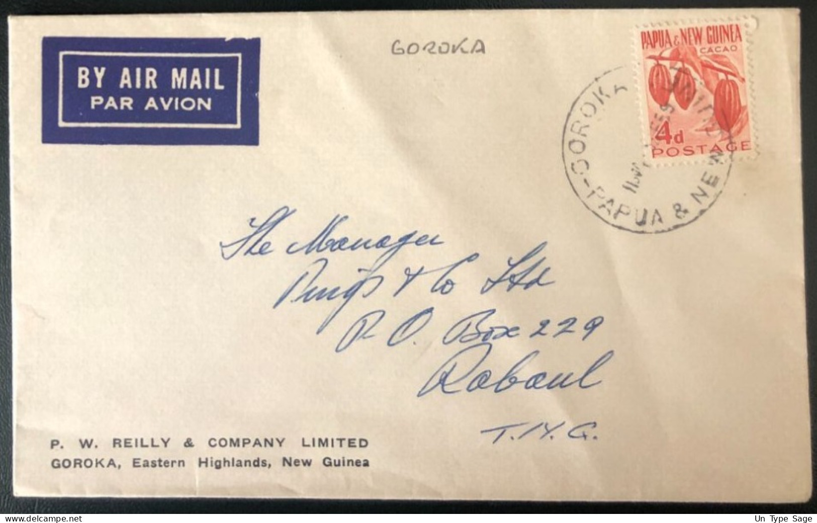 Papouasie-Nouvelle-Guinée, Divers Sur Enveloppe De GOROKA - (B2246) - Papoea-Nieuw-Guinea