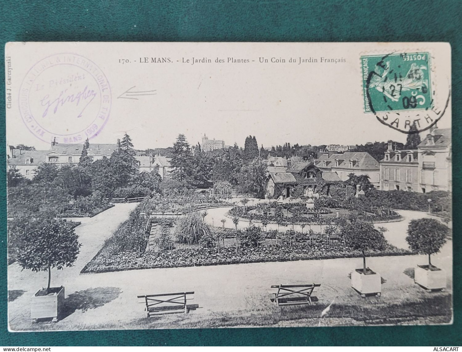 Cachet Sur Carte Postale , Concours De Tir Au Mans - Tir (Armes)