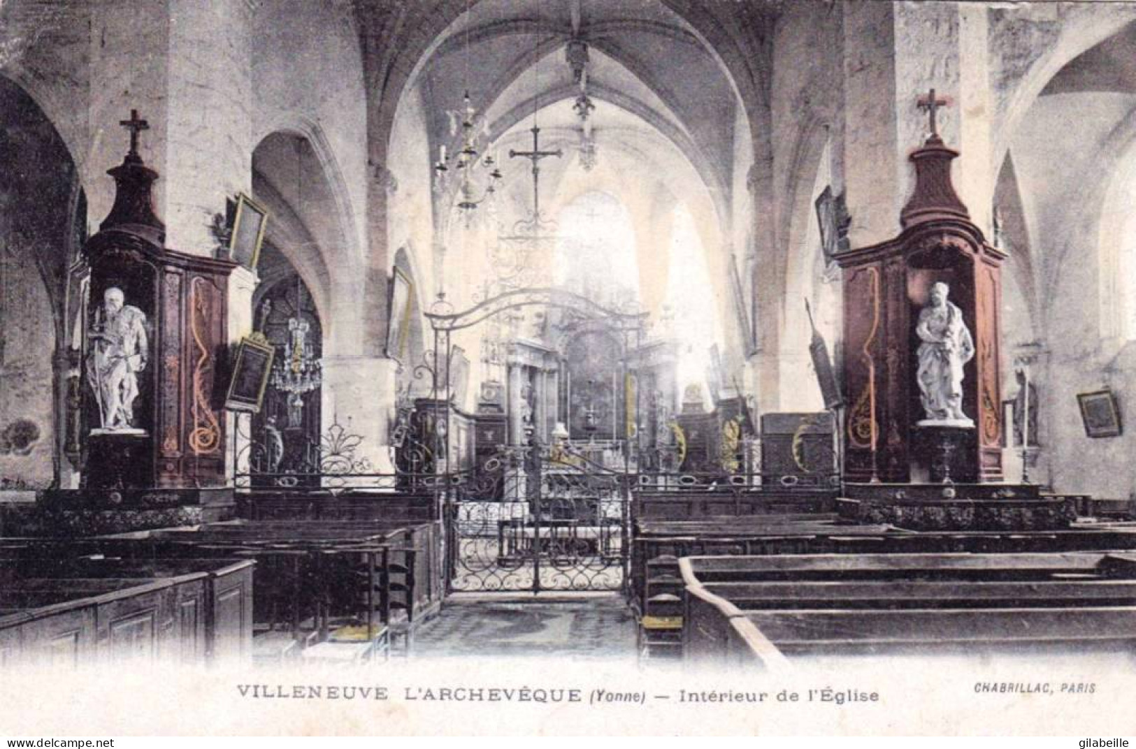 89 - Yonne -  VILLENEUVE L'ARCHEVEQUE - Interieur De L'église - Villeneuve-l'Archevêque