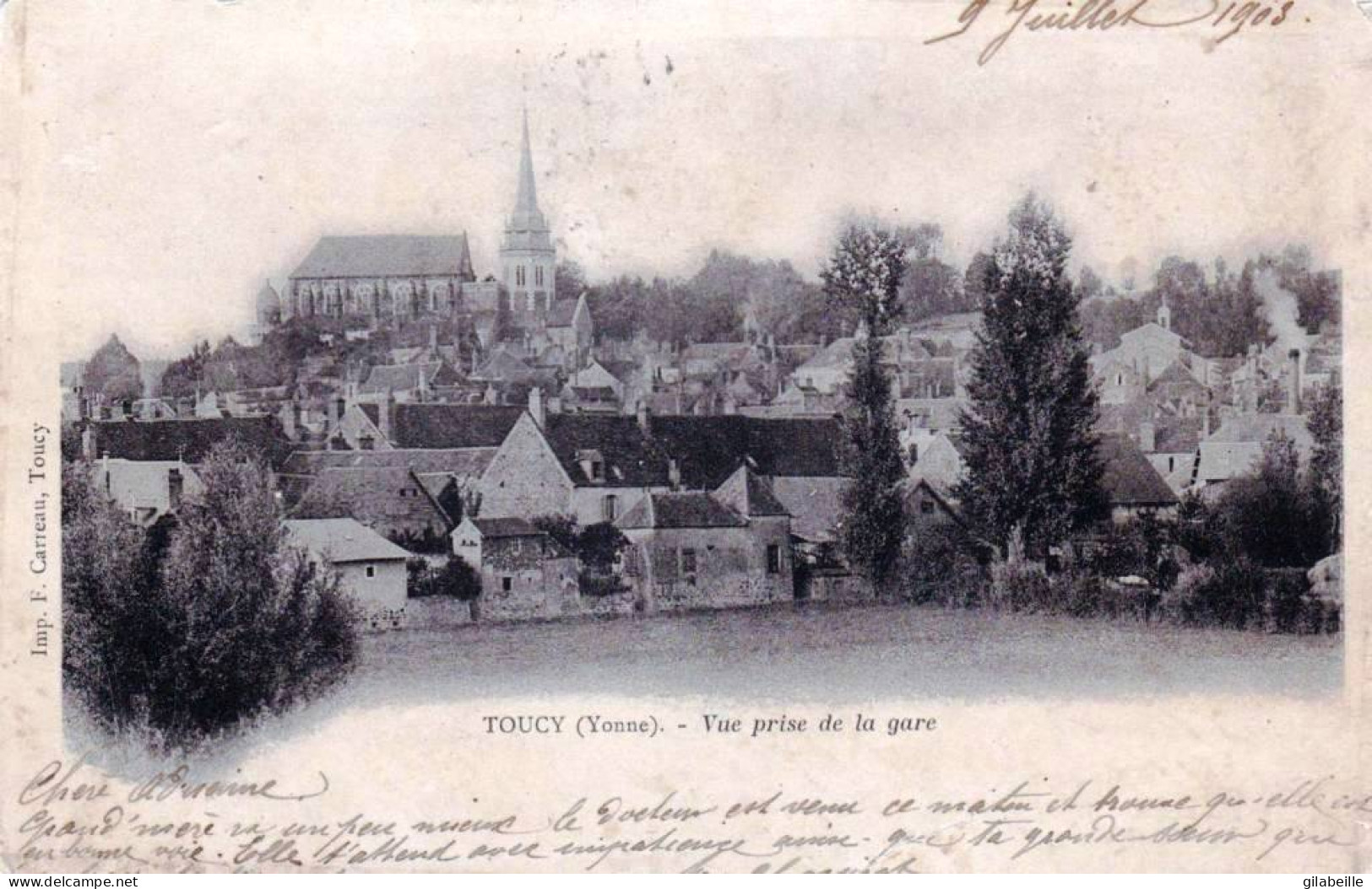 89 - Yonne - TOUCY -   Vue Prise De La Gare - Toucy