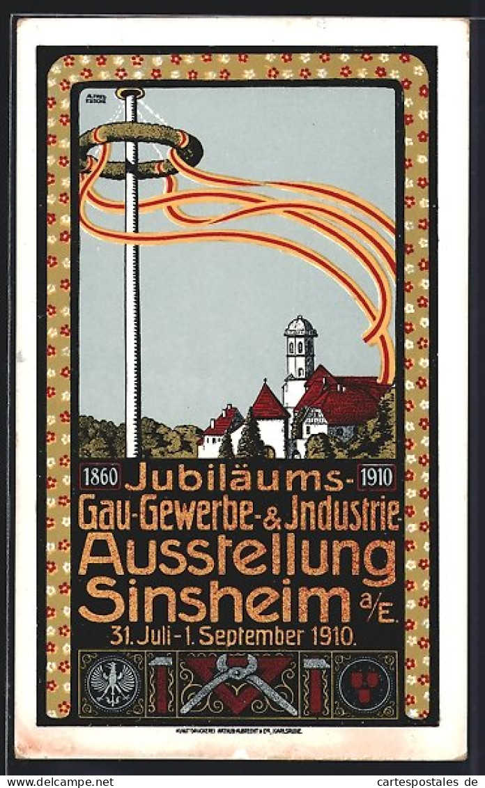 AK Sinsheim A. E., Gau-Gewerbe- & Industrie Ausstellung 1910  - Expositions