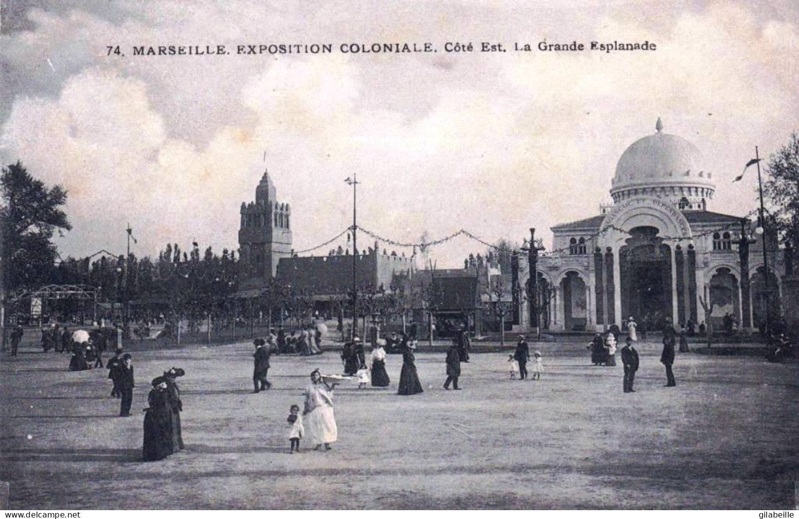 13 - MARSEILLE   -   Exposition Coloniale -  La Grande Esplanade - Exposiciones Coloniales 1906 - 1922