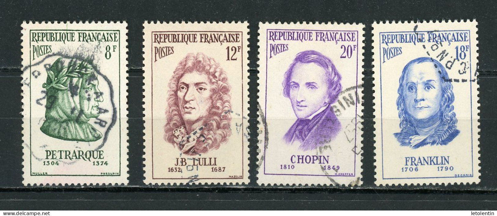 FRANCE - PERSONNAGES -  N° Yvert 1082+1083+1085+1086 Obli. - Used Stamps