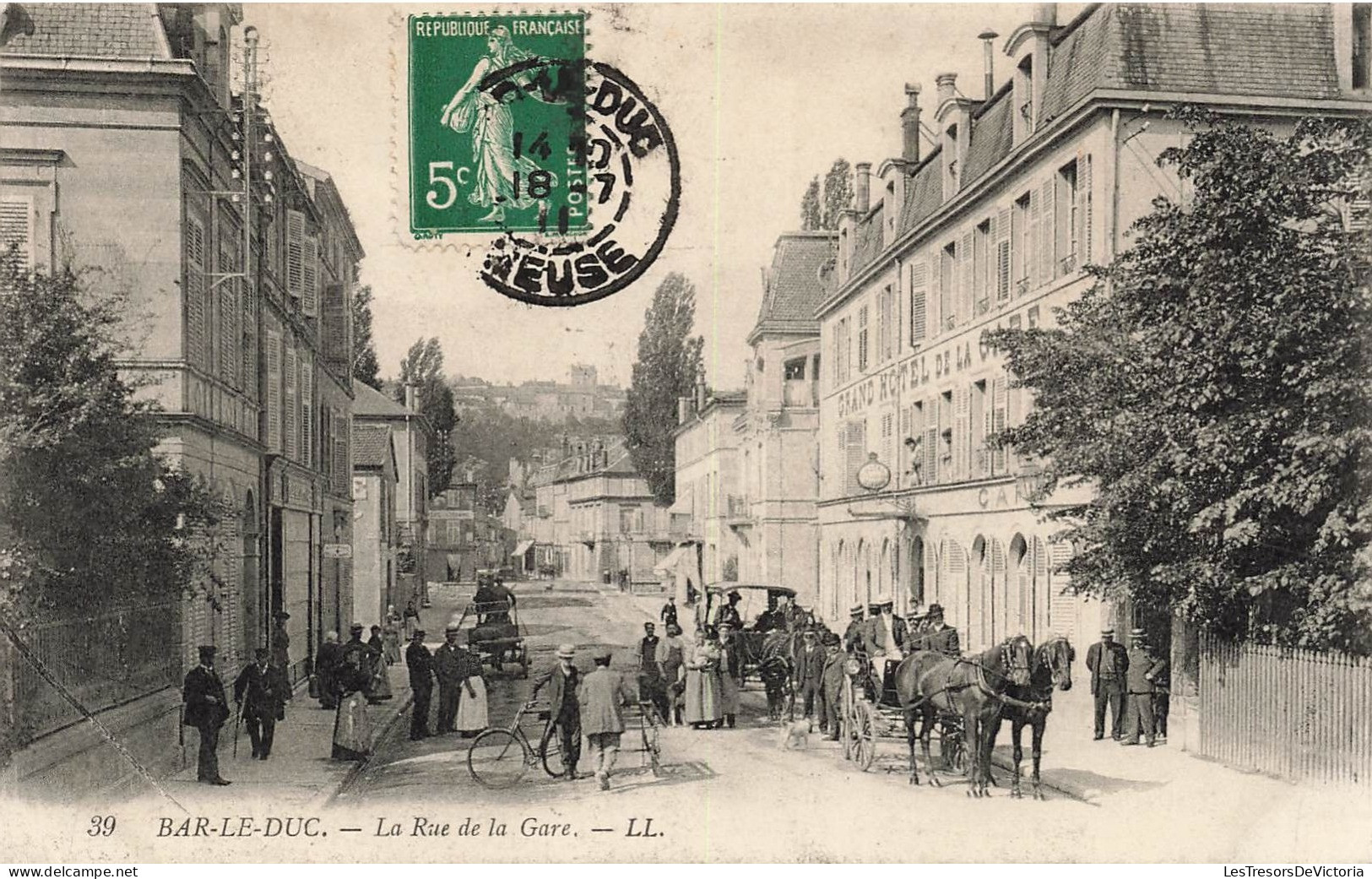 FRANCE - Bar Le Duc - Vue Sur La Rue De La Gare - L L - Animé - Vue Générale - Carte Postale Ancienne - Bar Le Duc