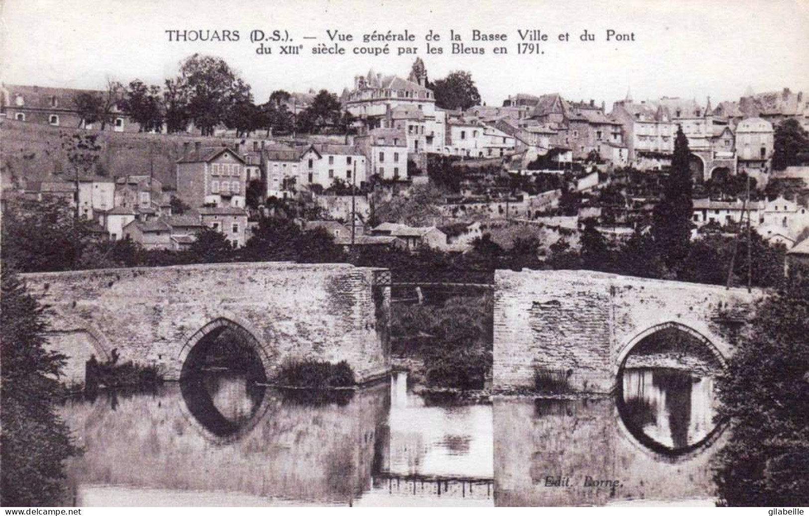 79 - Deux Sevres - THOUARS -  Vue Generale De La Basse Ville Et Du Pont - Thouars