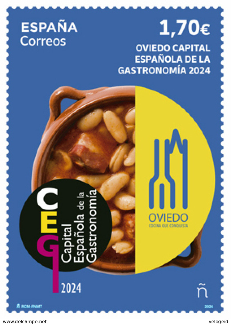 España. Spain. 2024. Capital Española De La Gastronomía 2024. Oviedo - Unused Stamps