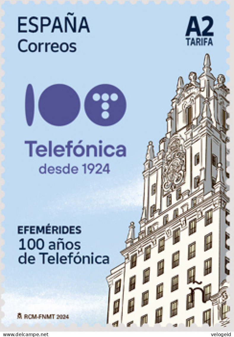 España. Spain. 2024. Efemérides. 100 Años De Telefónica - Nuevos