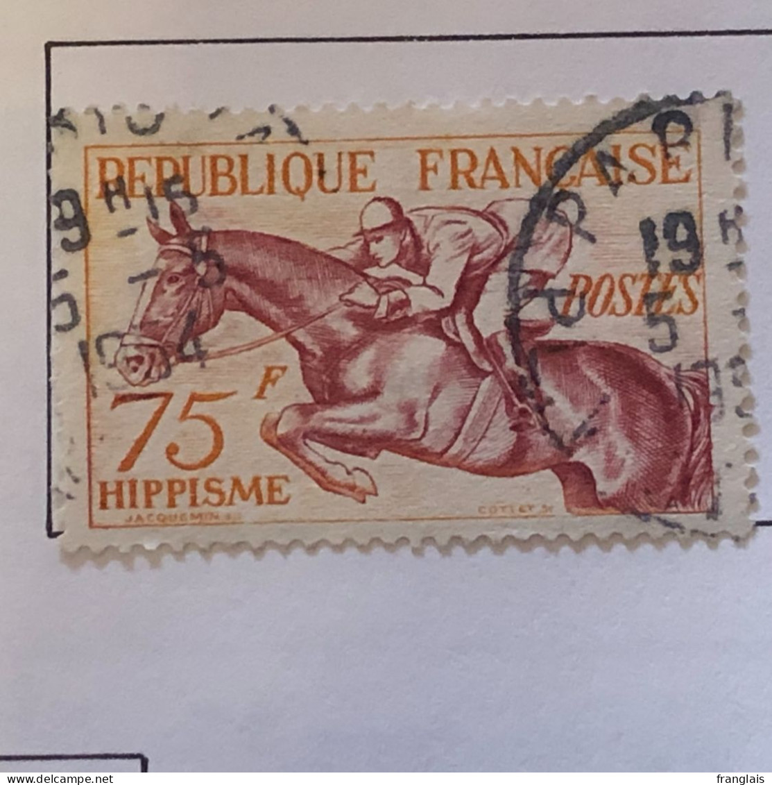 Timbre 965 Hippisme, Oblitéré - Oblitérés