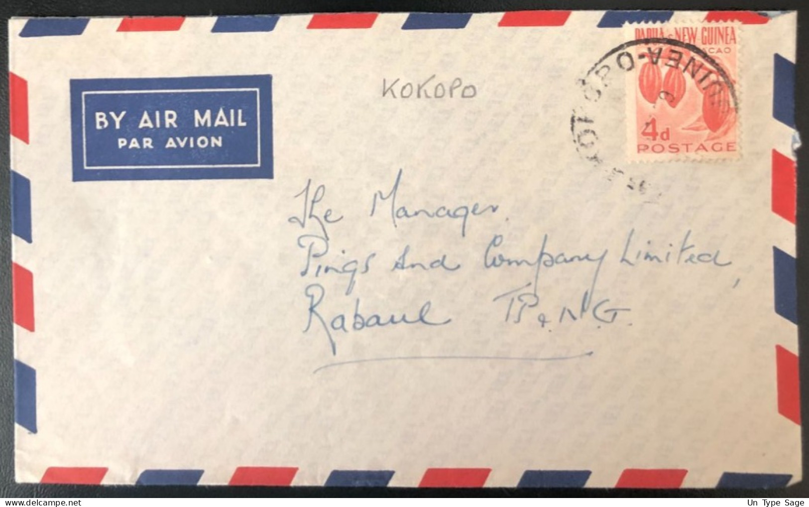 Papouasie-Nouvelle-Guinée, Divers Sur Enveloppe De KOKOPO - (B2265) - Papouasie-Nouvelle-Guinée