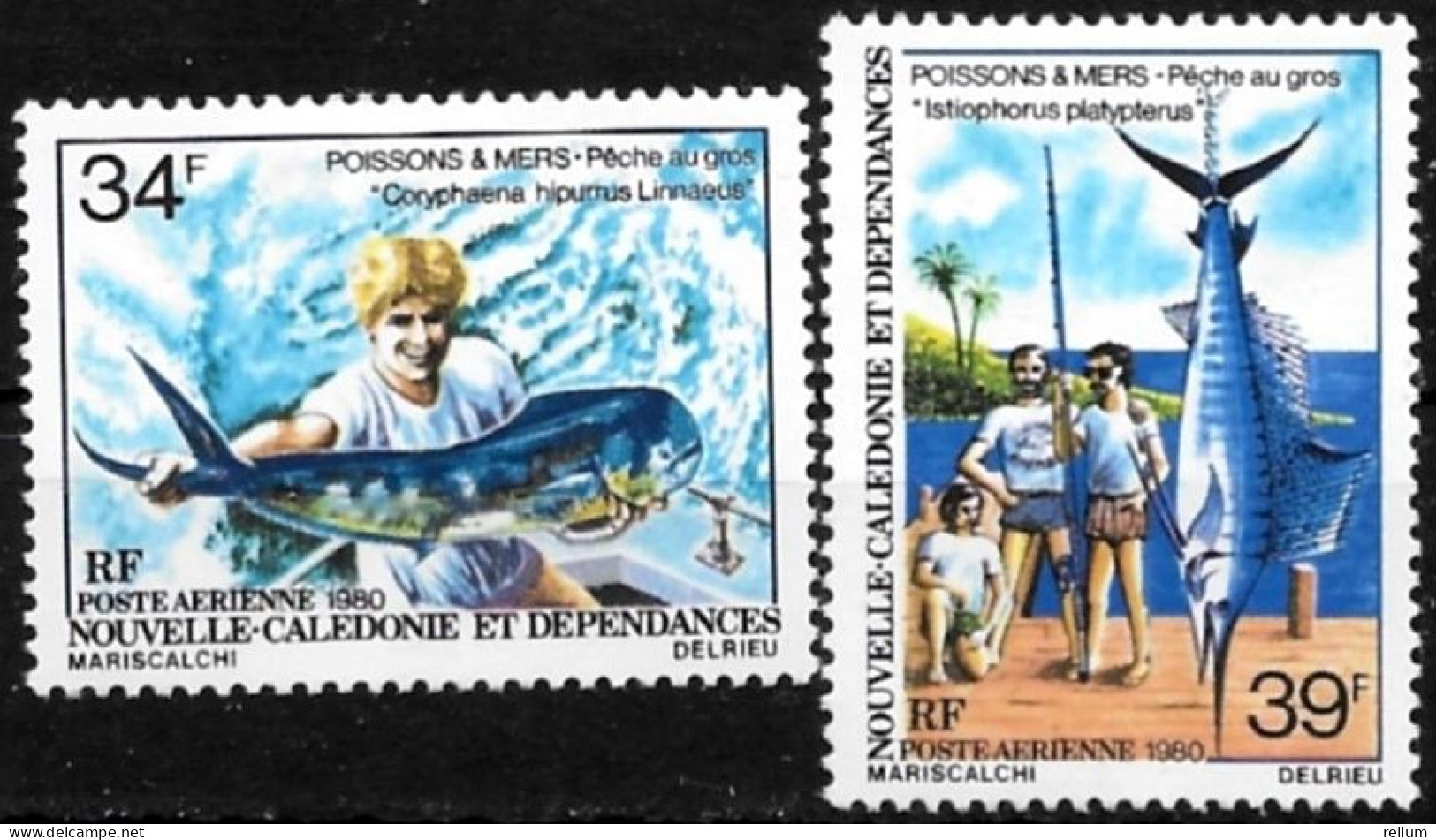 Nouvelle Calédonie 1980 - Yvert N° PA 202/203 - Michel N° 644/645 * - Unused Stamps