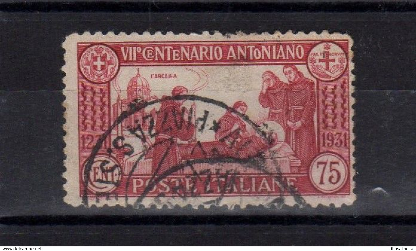 Regno 1931 S.Antonio N 299 Dent 12 Usato Cert. Merone - Afgestempeld