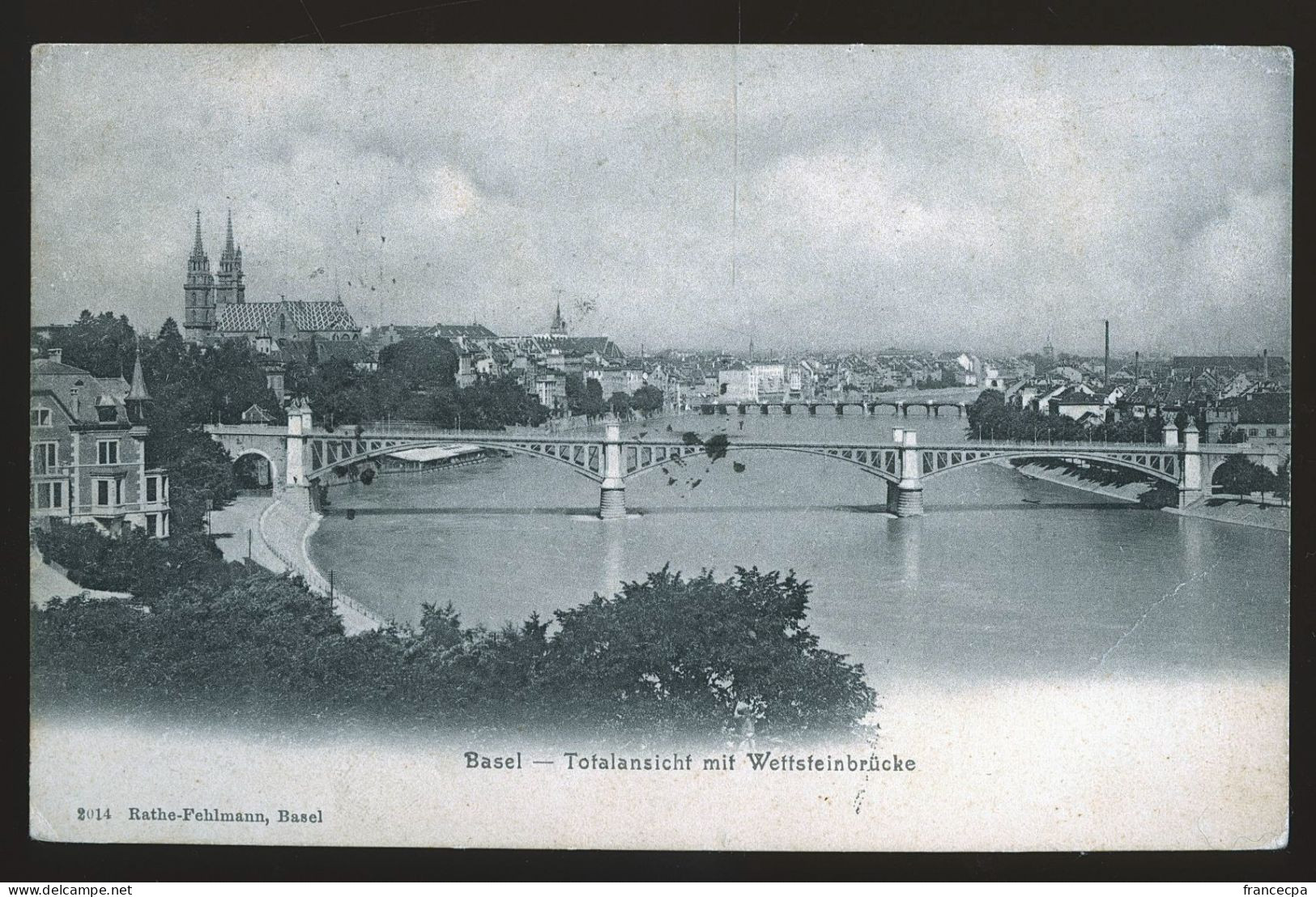 14436 - SUISSE -  BASEL - Totalansichf Mit Wettsteinbrücke - Bâle