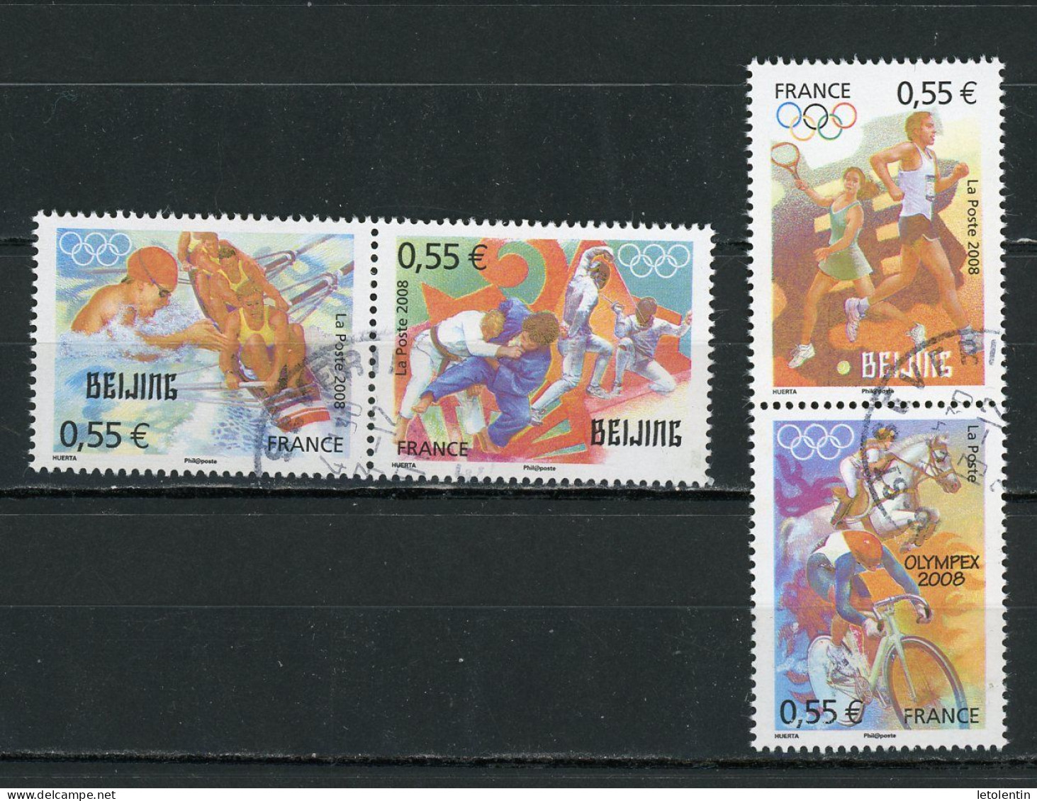 FRANCE - JO DE PEKIN -  N° Yvert 4222/4225 Obli.ronde De “SEVERIN De 2013” - Used Stamps