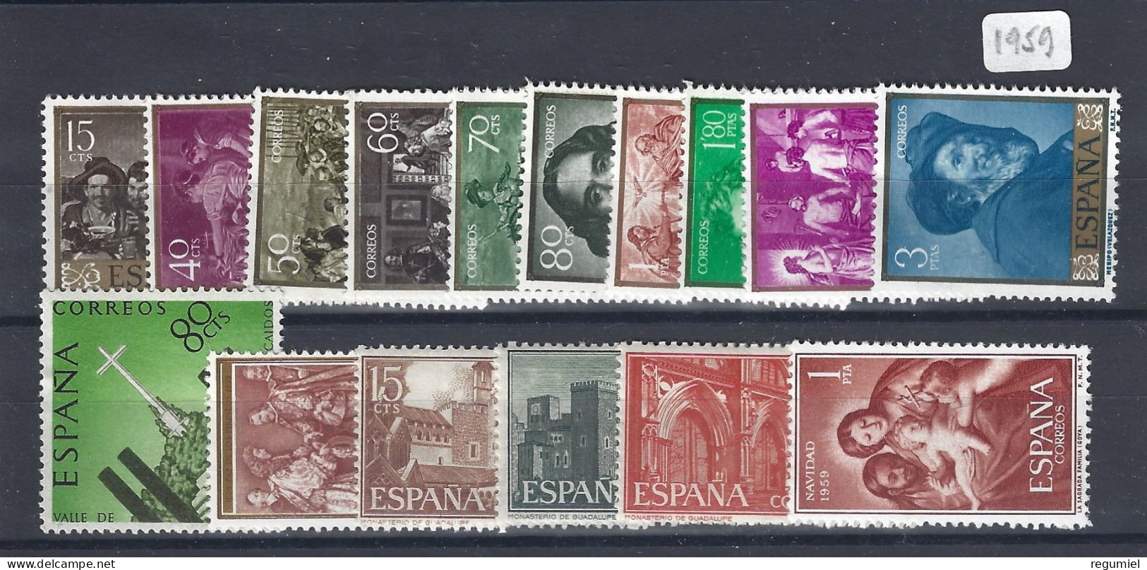 España Año 1959 Completo * Charnela - Ganze Jahrgänge
