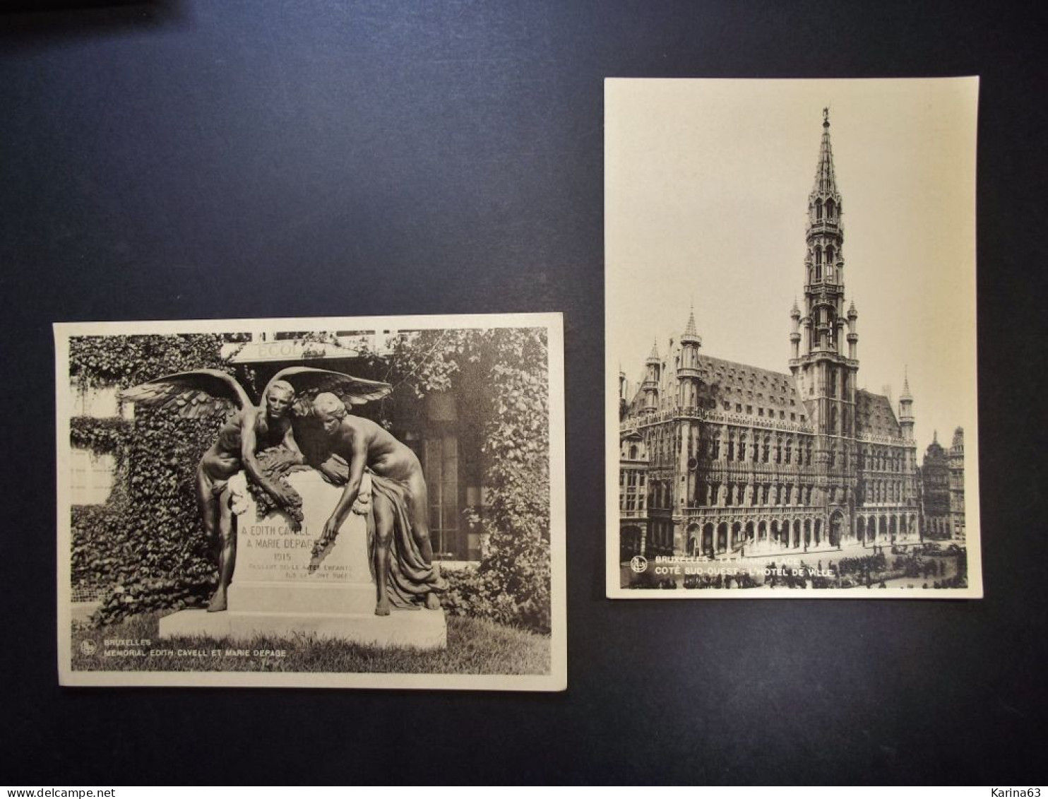 België - Belgique - Brussel  CPA - Memorial Edith Cavell Et Marie Depage 1915 - Grand'Place . - Monuments
