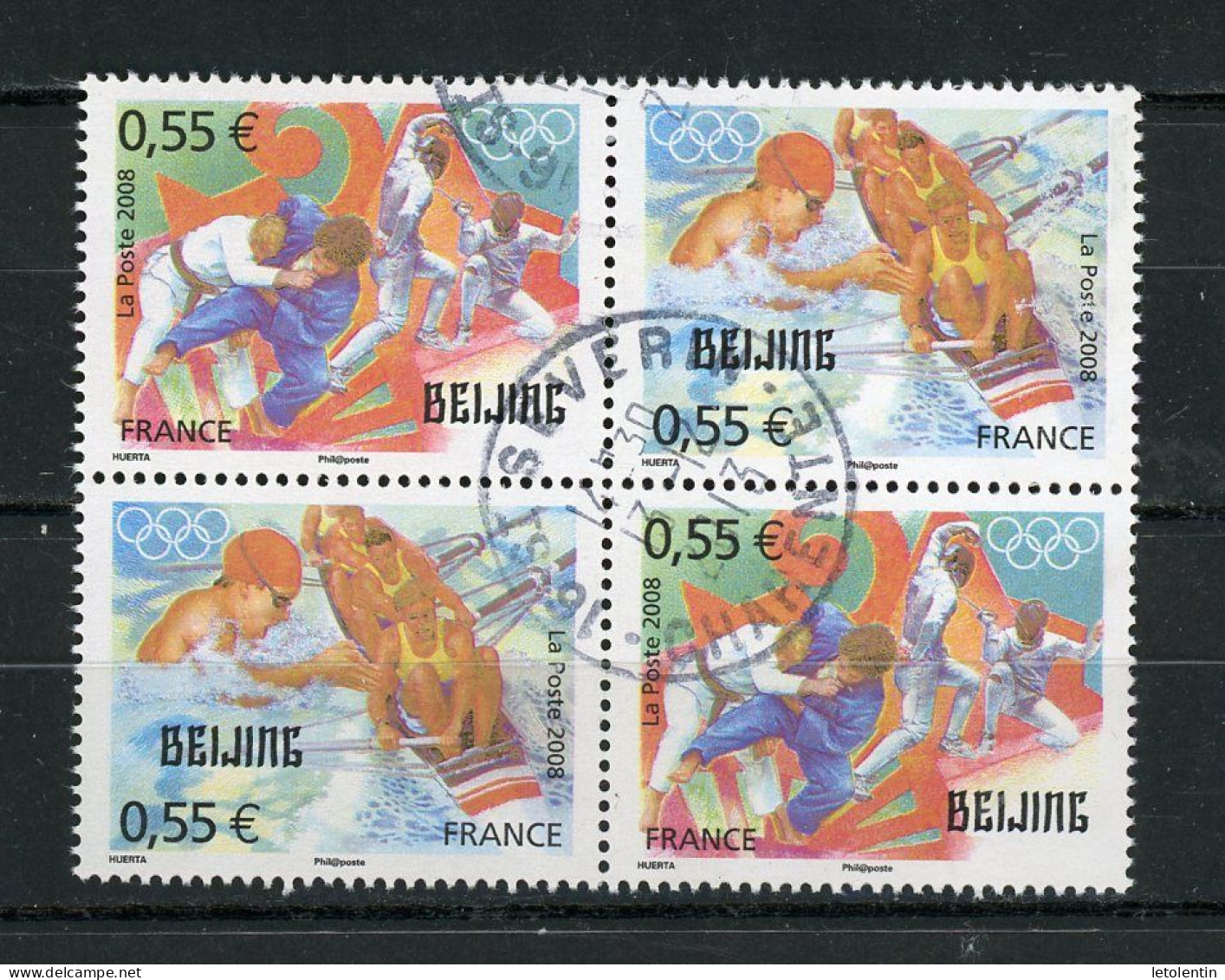 FRANCE - JO DE PEKIN -  N° Yvert 4224+4225 Obli.ronde De “SEVERIN De 2013” - Gebraucht