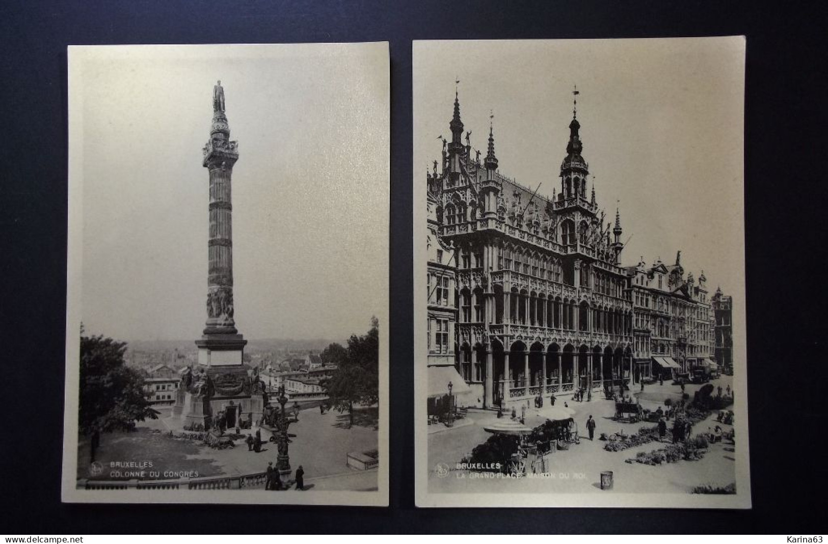 België - Belgique - Brussel  CPA - Colonne Du Congres - La Grand Place Maison Du Roi  . - Monuments
