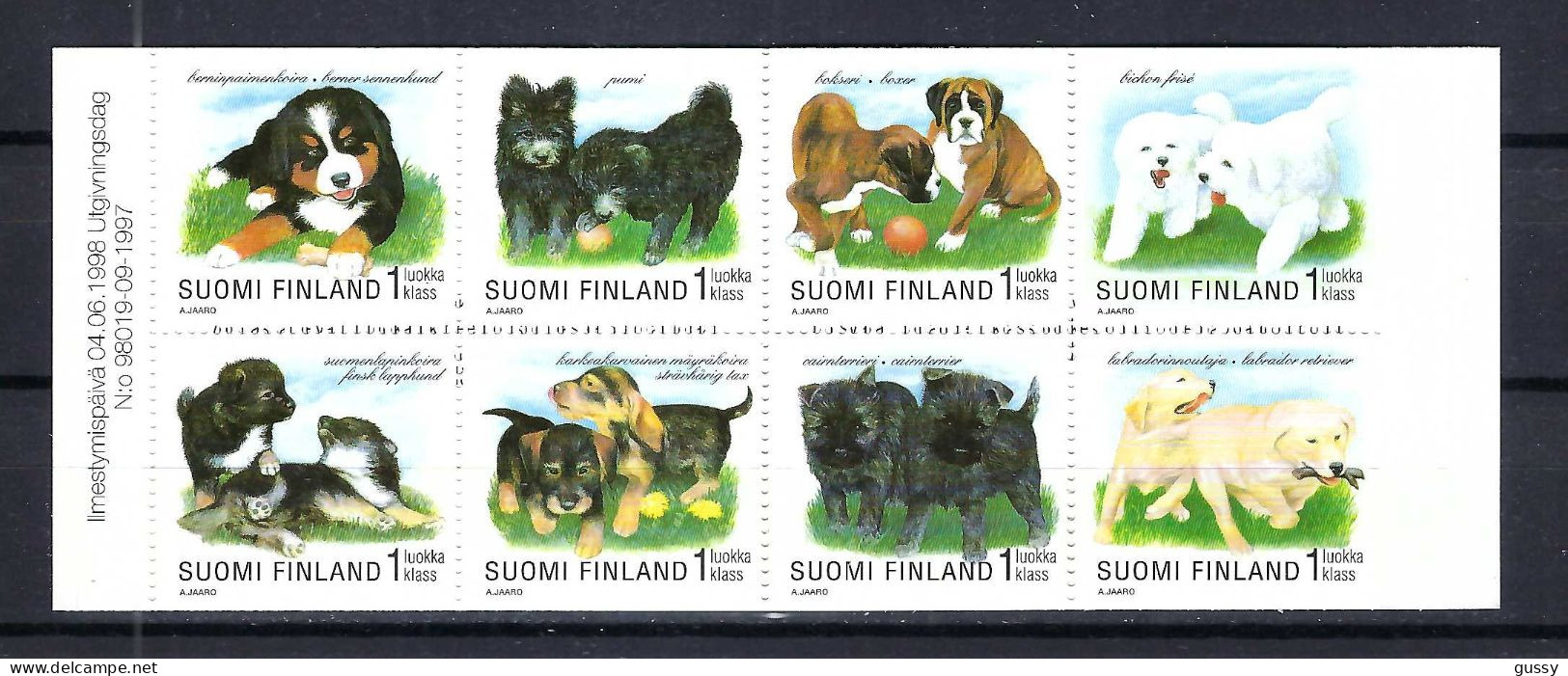 FINLANDE Ca. 1998: Carnet De 10 TP Neufs** "Chiens" - Hunde